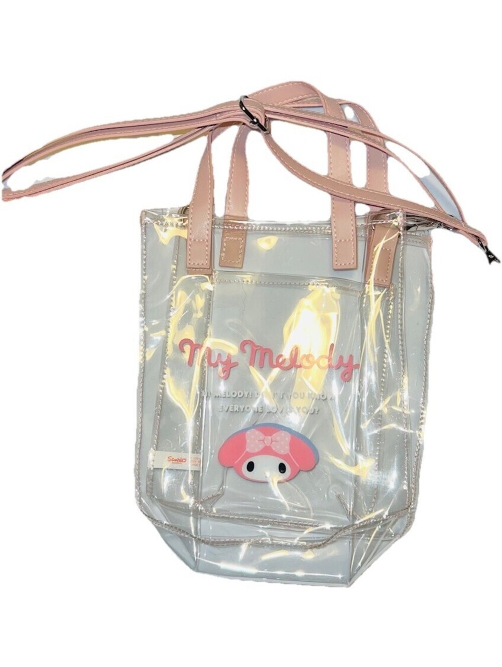 Sanrio Hello Kitty My Melody Clear Mini Tote and Crossbody Bag New